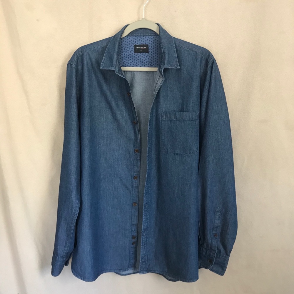Peter England Men’s Denim Shirt 44cm